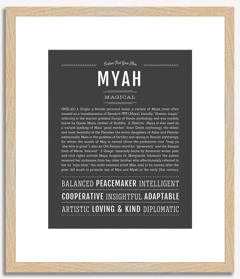 Myah | Name Art Print