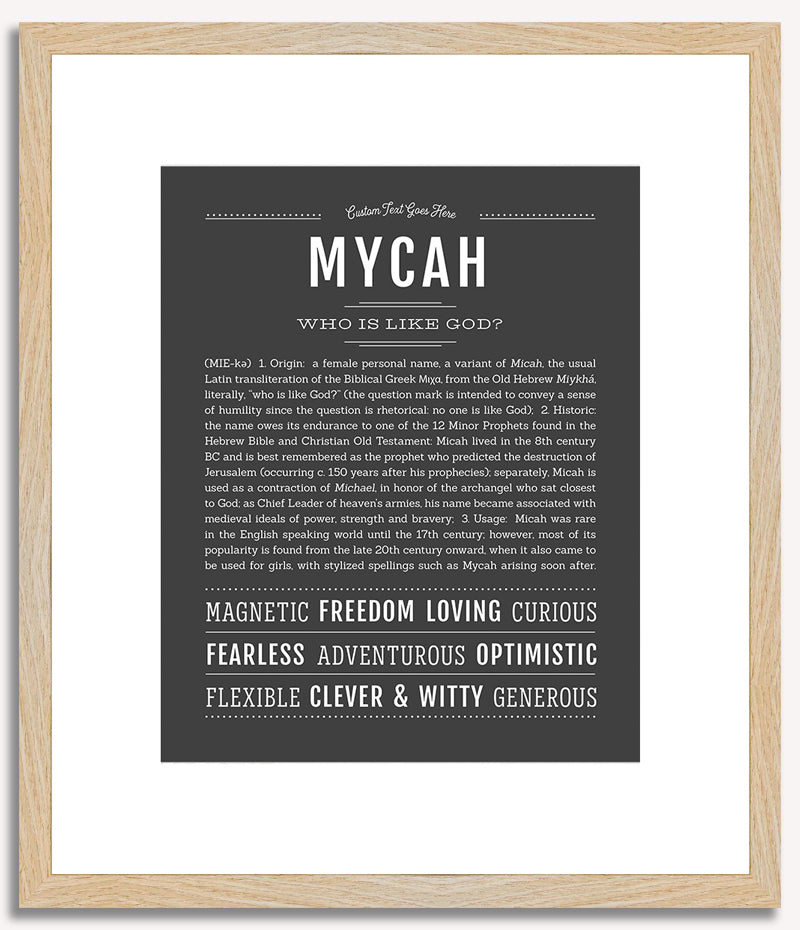 Mycah (female) | Name Art Print