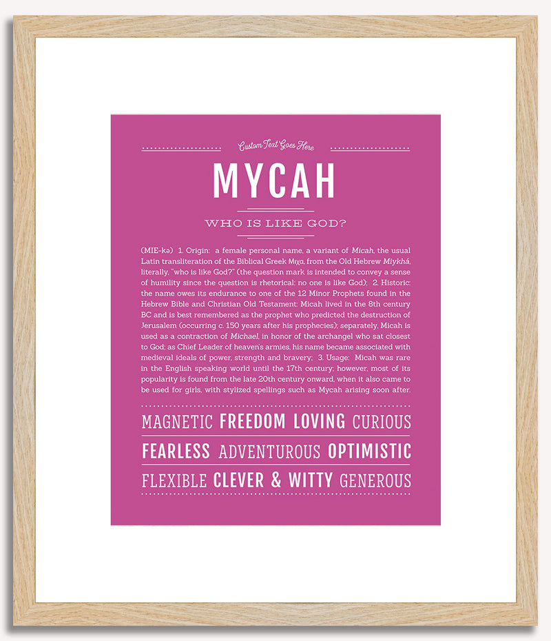 Mycah (female) | Name Art Print