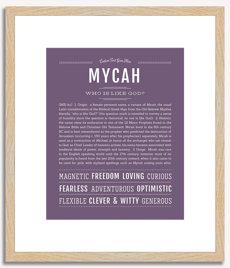 Mycah (female) | Name Art Print