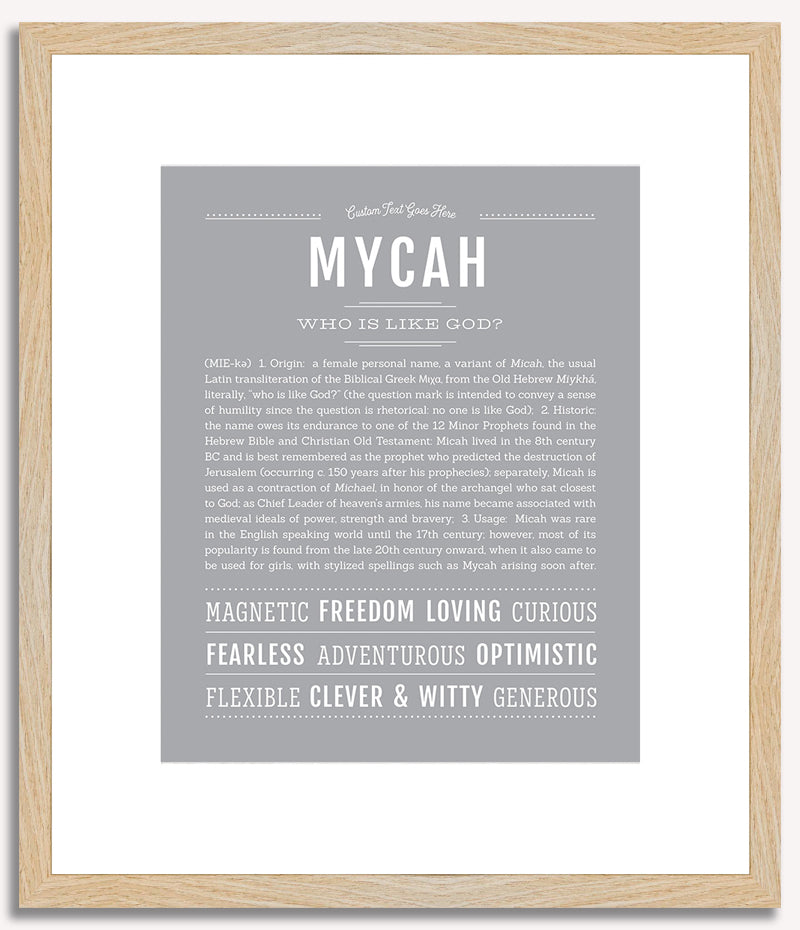 Mycah (female) | Name Art Print