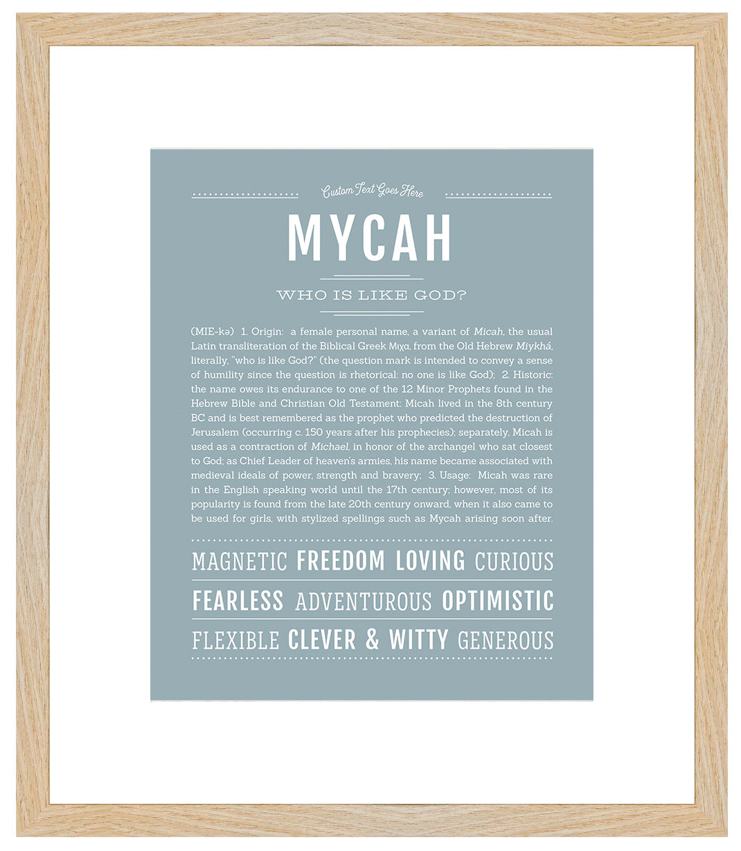 Mycah (female) | Name Art Print