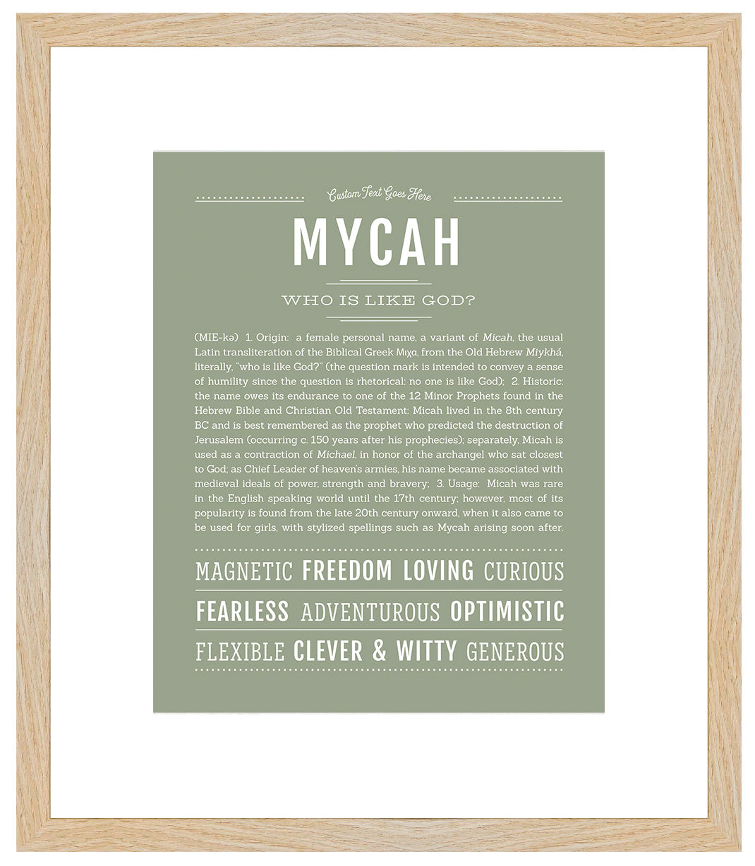 Mycah (female) | Name Art Print