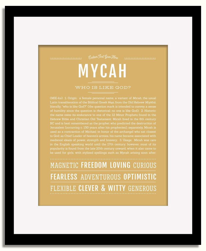 Frame Options | Matte Gold | Black Frame, Matted