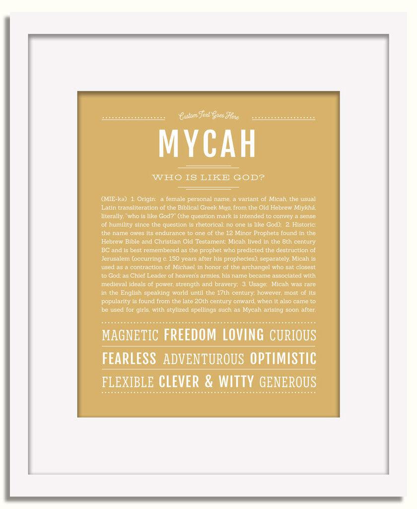 Frame Options | Matte Gold | White Frame, Matted