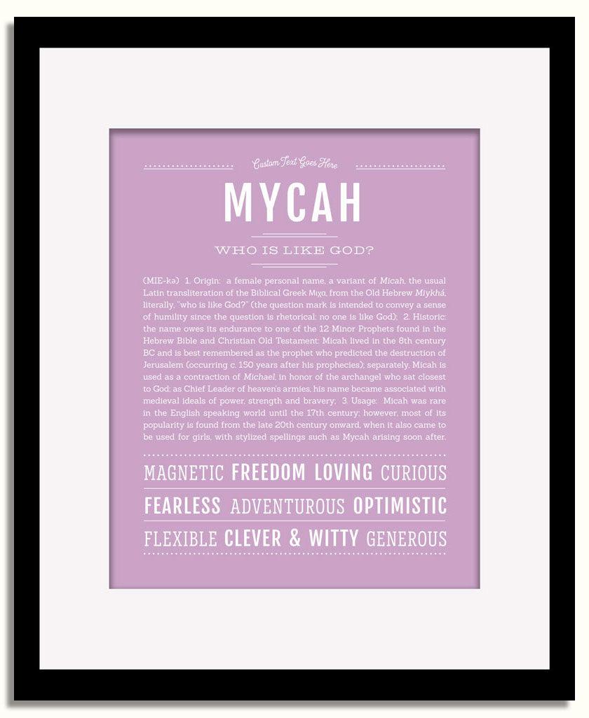 Frame Options | Lilac | Black Frame, Matted