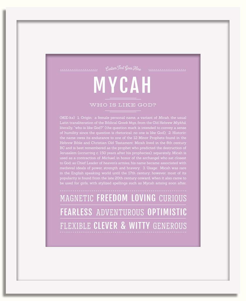 Frame Options | Lilac | White Frame, Matted