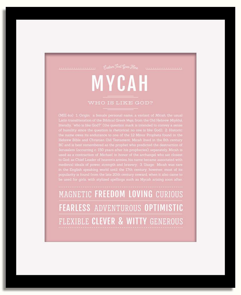 Frame Options | Dusty Rose | Black Frame, Matted