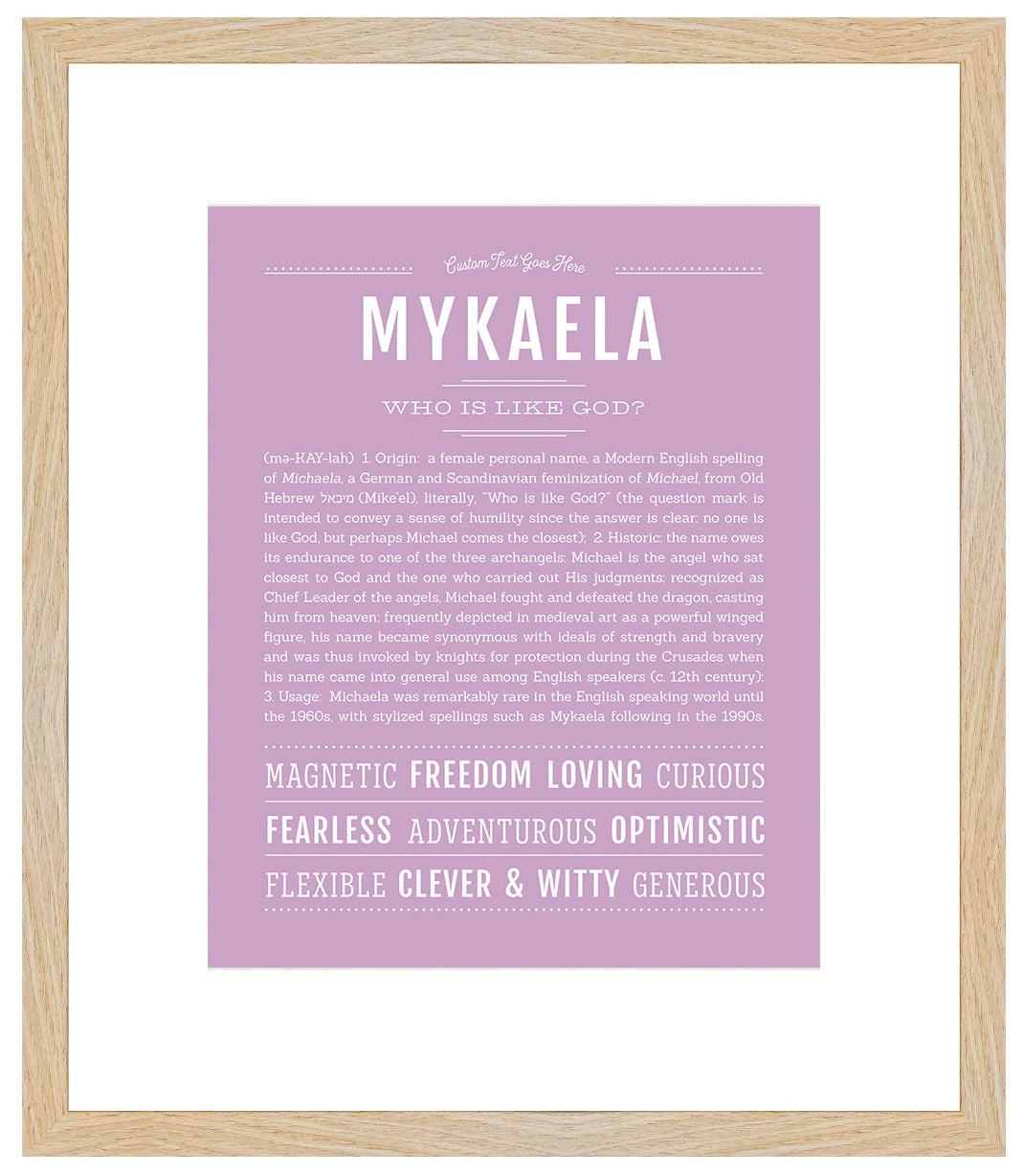 Mykaela | Name Art Print