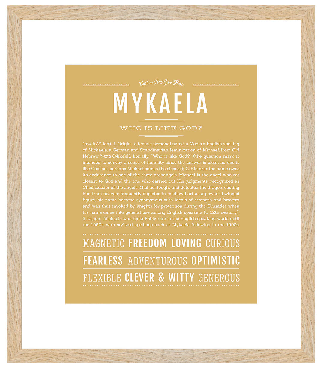 Mykaela | Name Art Print