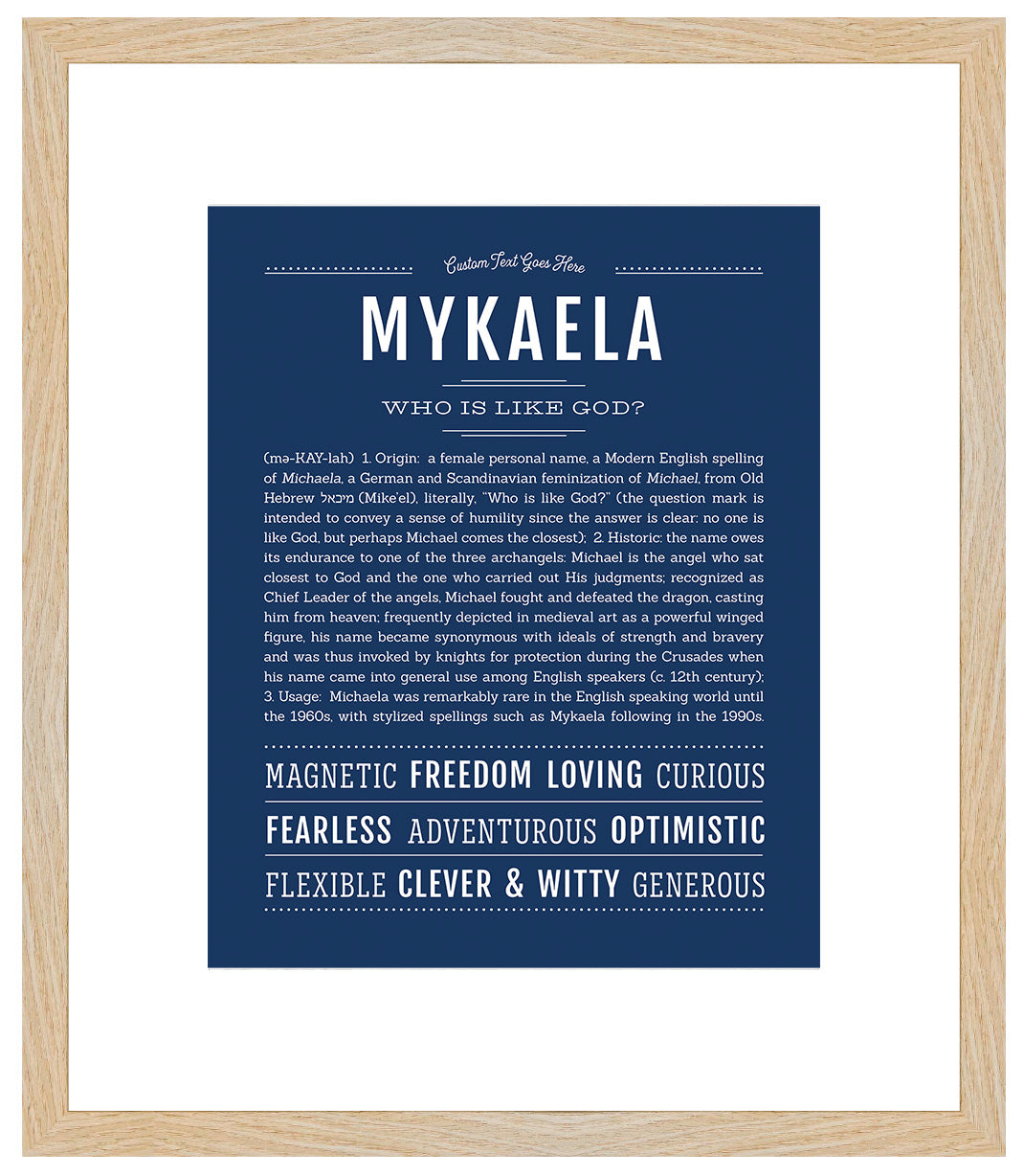 Mykaela | Name Art Print