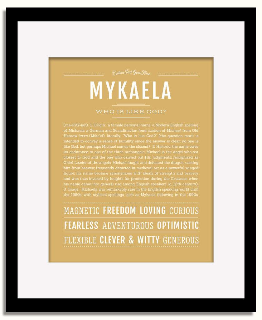 Frame Options | Matte Gold | Black Frame, Matted