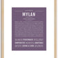 Mylan | Name Art Print