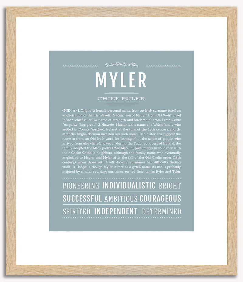 Myler (female) | Name Art Print