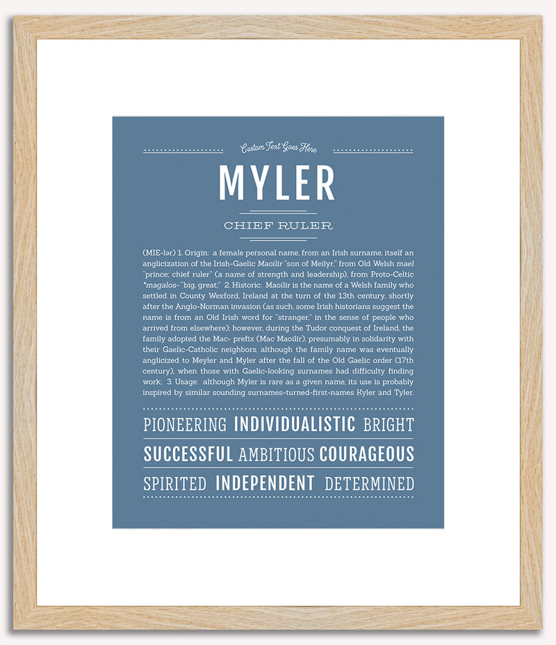 Myler (female) | Name Art Print