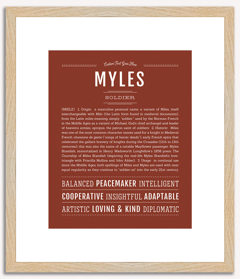 Myles | Name Art Print