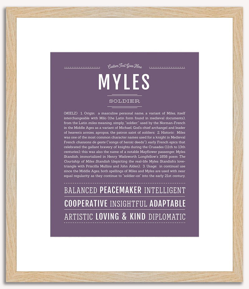 Myles | Name Art Print