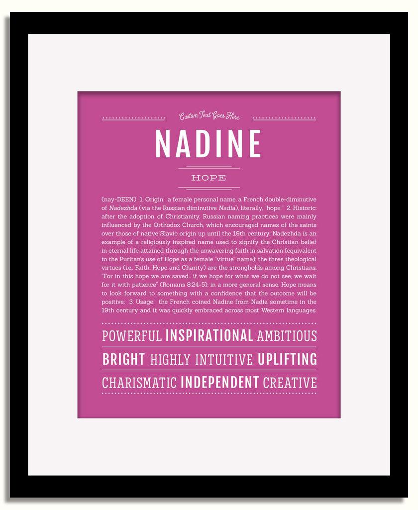 Frame Options | Dark Pink | Black Frame, Matted