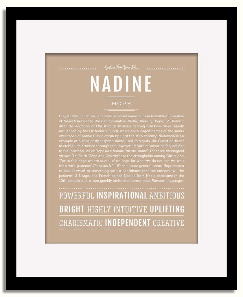 Frame Options | Tan | Black Frame, Matted