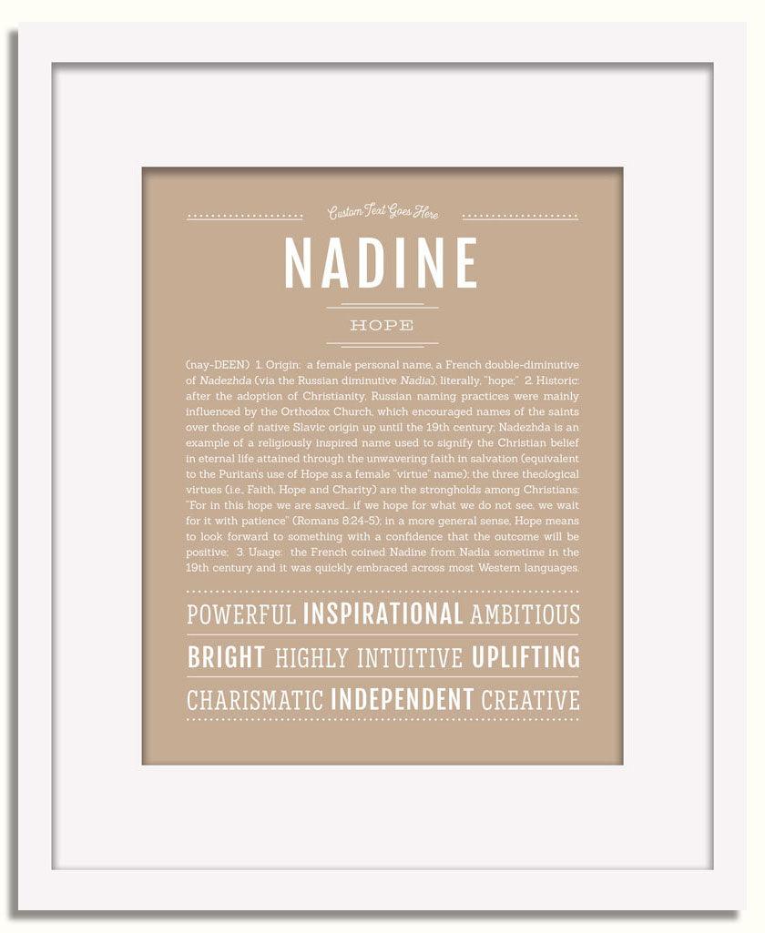 Frame Options | Tan | White Frame, Matted