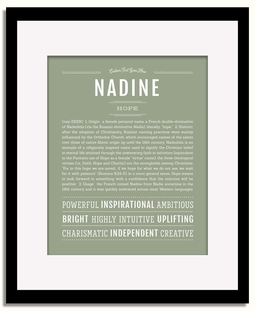 Frame Options | Sage | Black Frame, Matted