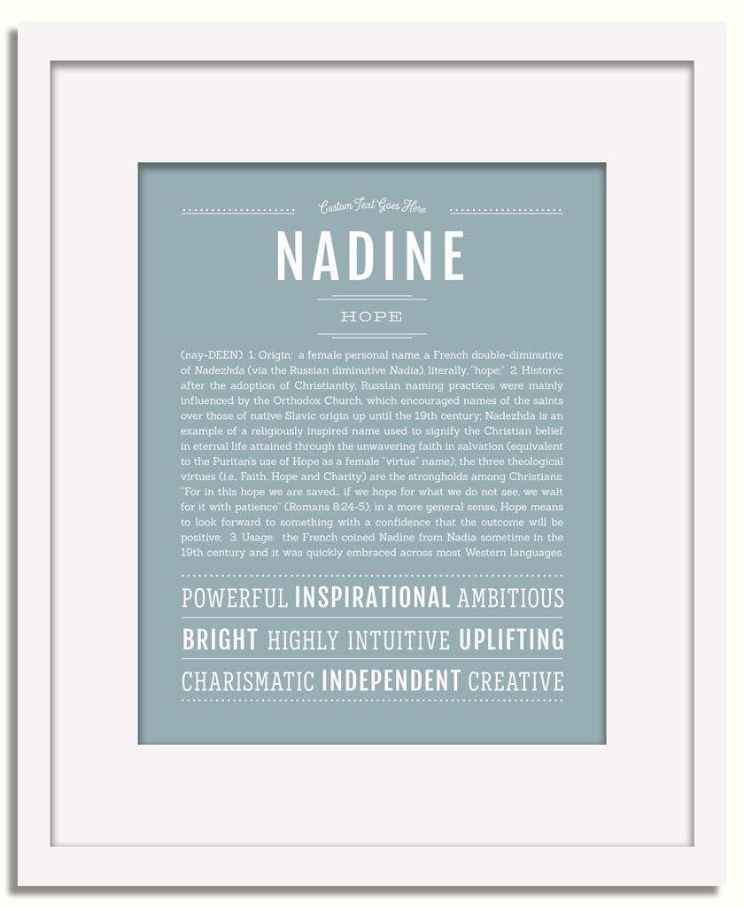 Frame Options | Powder Blue | White Frame, Matted