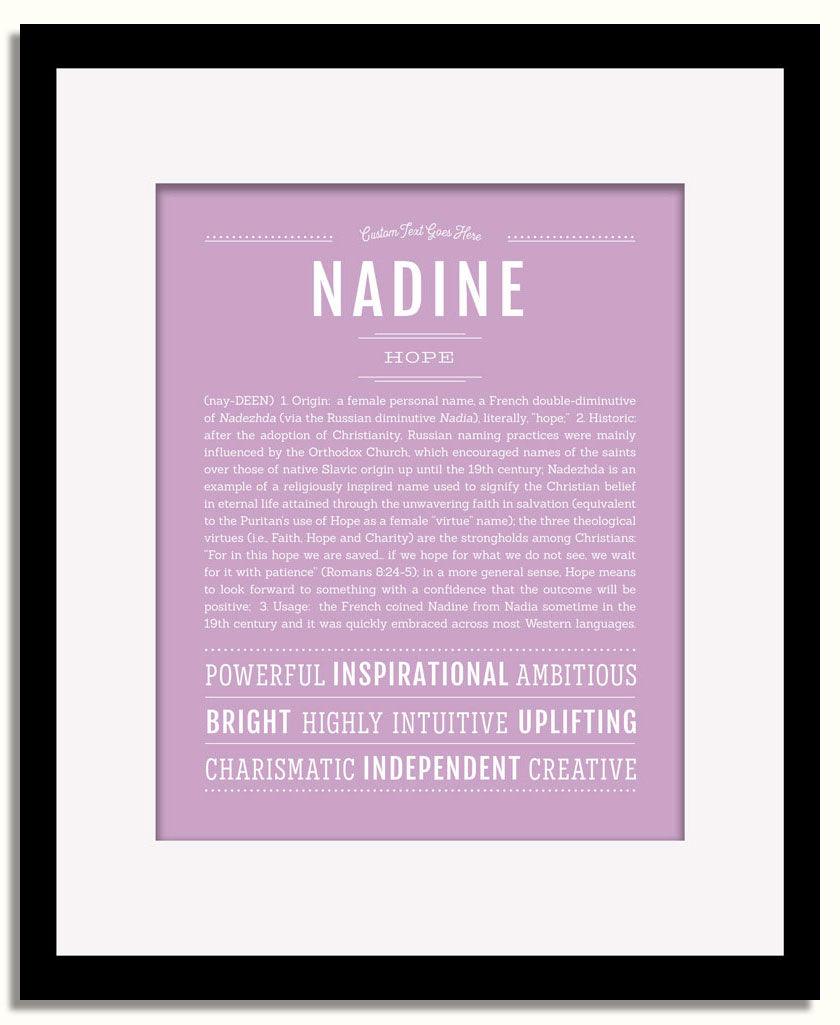 Frame Options | Lilac | Black Frame, Matted