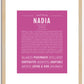 Nadia | Name Art Print