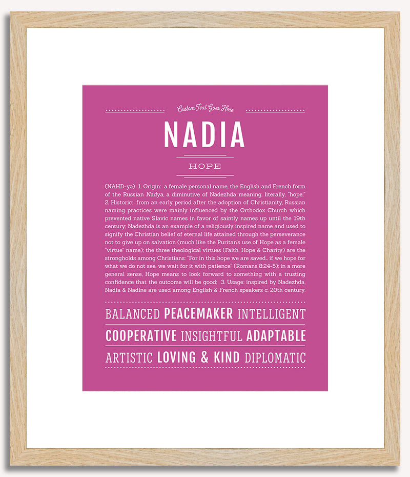 Nadia | Name Art Print