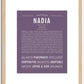 Nadia | Name Art Print