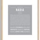 Nadia | Name Art Print