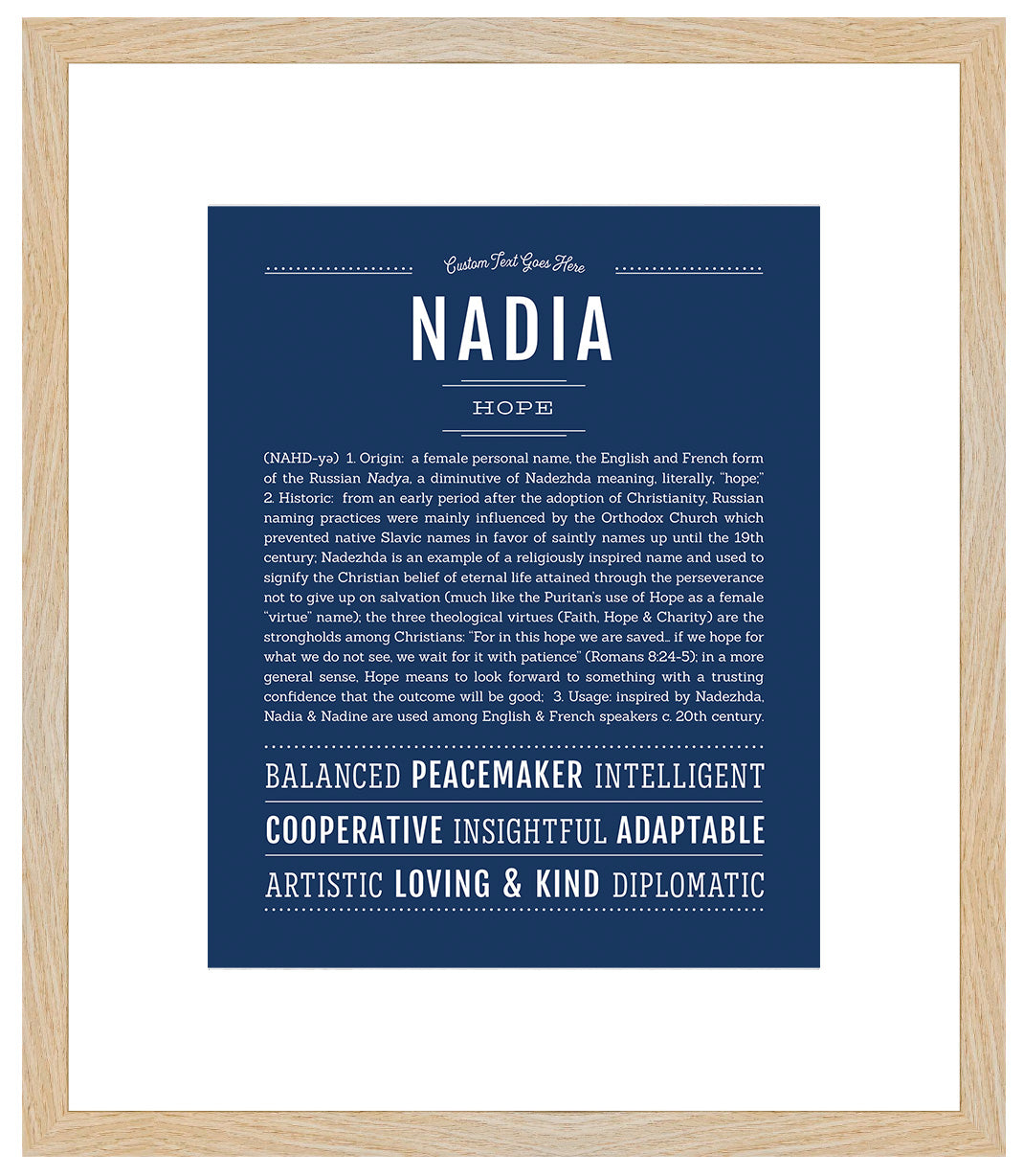 Nadia | Name Art Print