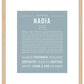 Nadia | Name Art Print