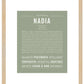 Nadia | Name Art Print