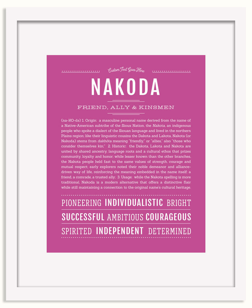 Frame Options | Dark Pink | White Frame, Matted