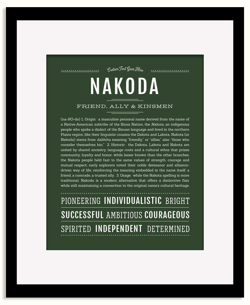 Frame Options | Deep Forest | Black Frame, Matted