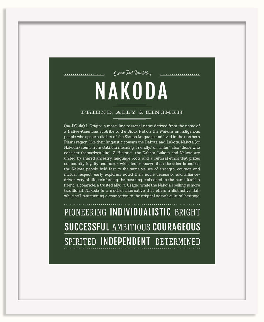 Frame Options | Deep Forest | White Frame, Matted
