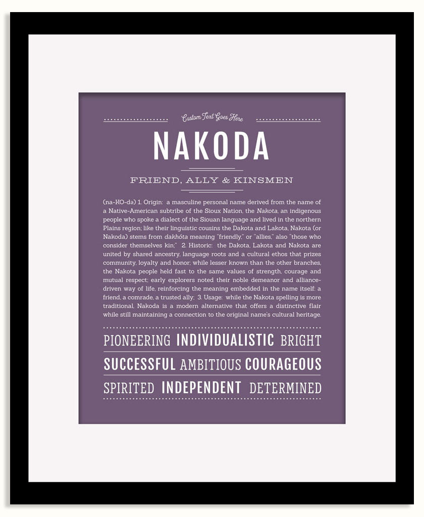 Frame Options | Deep Purple | Black Frame, Matted