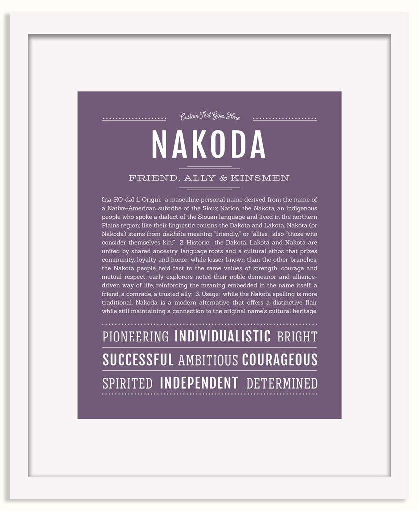Frame Options | Deep Purple | White Frame, Matted