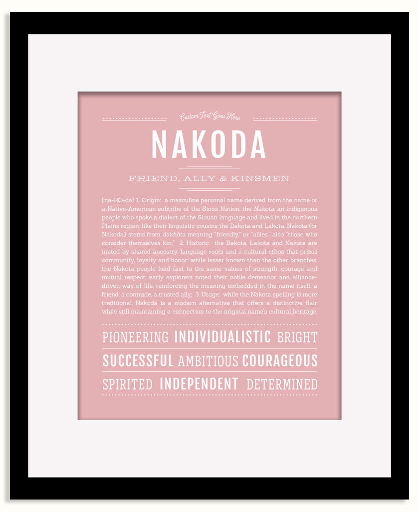 Frame Options | Dusty Rose | Black Frame, Matted
