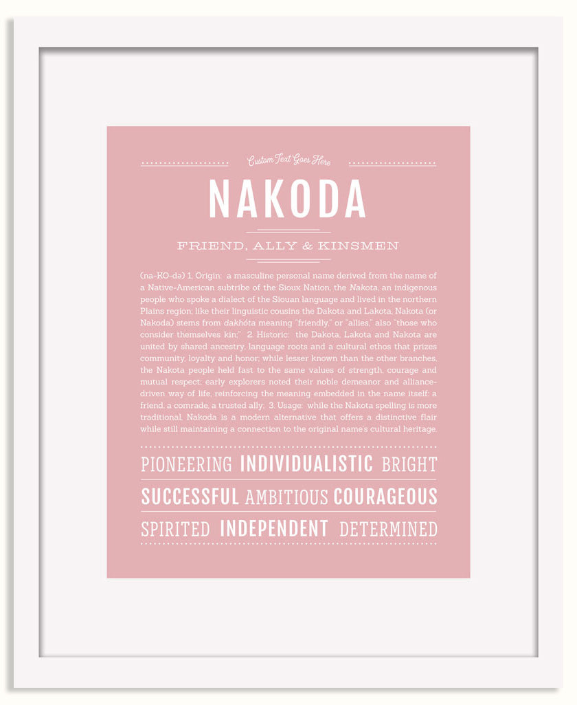 Frame Options | Dusty Rose | White Frame, Matted