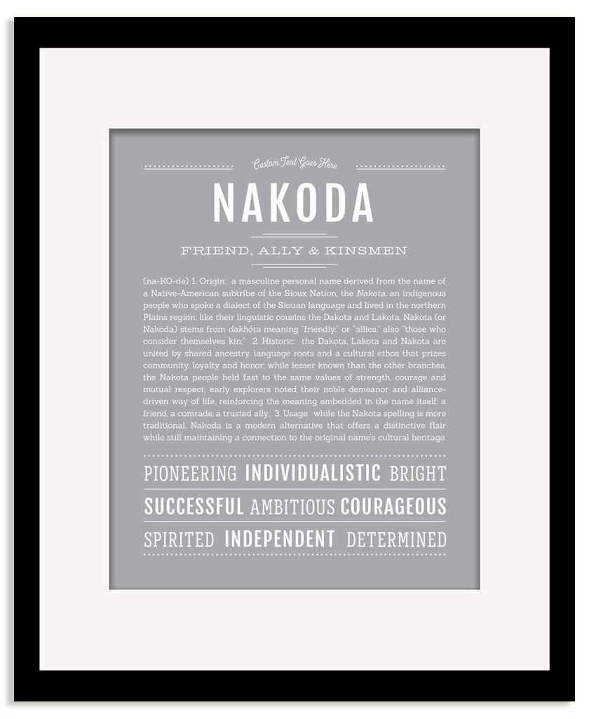 Frame Options | Light Gray | Black Frame, Matted