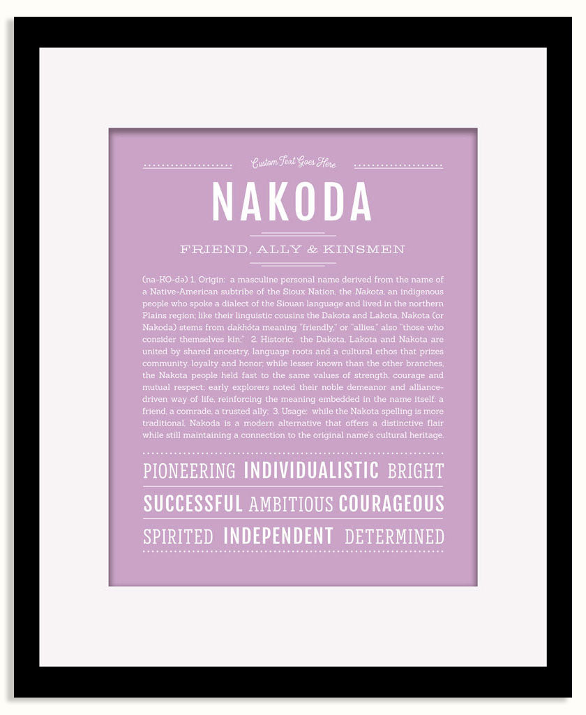 Frame Options | Lilac | Black Frame, Matted