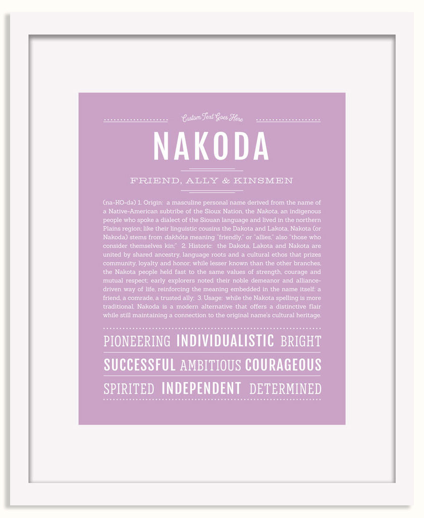 Frame Options | Lilac | White Frame, Matted