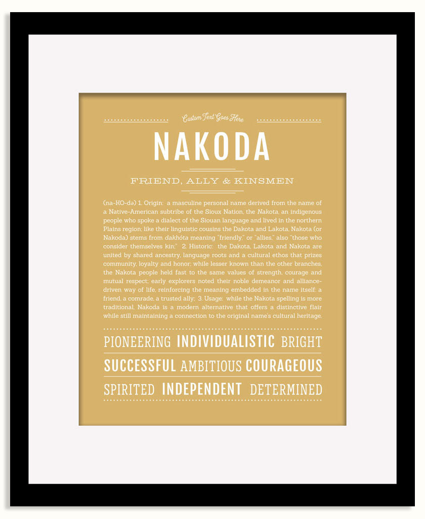 Frame Options | Matte Gold | Black Frame, Matted