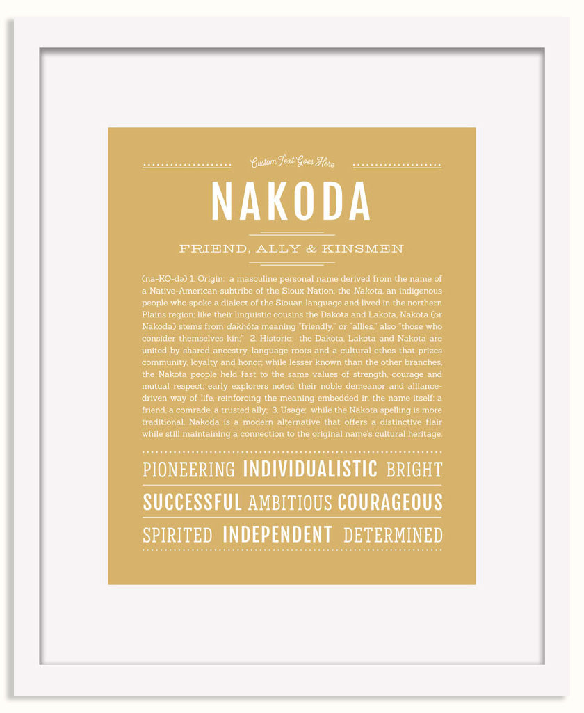 Frame Options | Matte Gold | White Frame, Matted