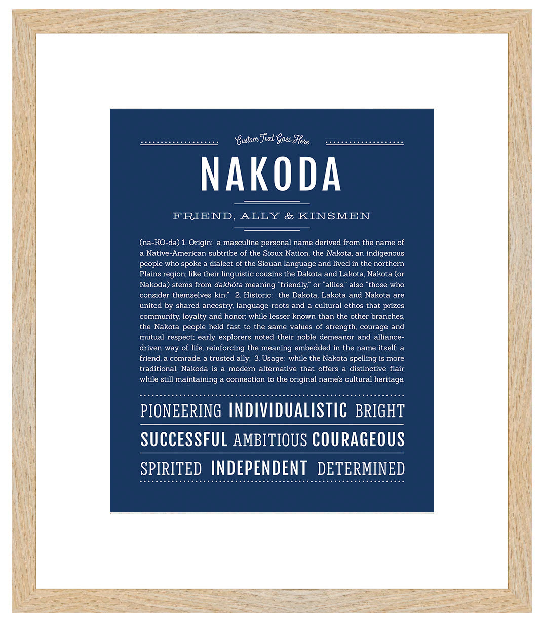 Frame Options | Midnight Blue | Maple Frame, Matted