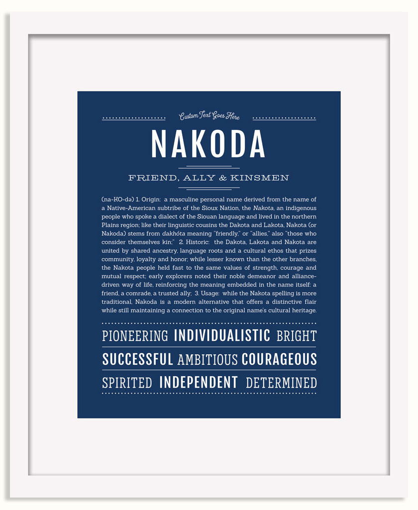 Frame Options | Midnight Blue | White Frame, Matted