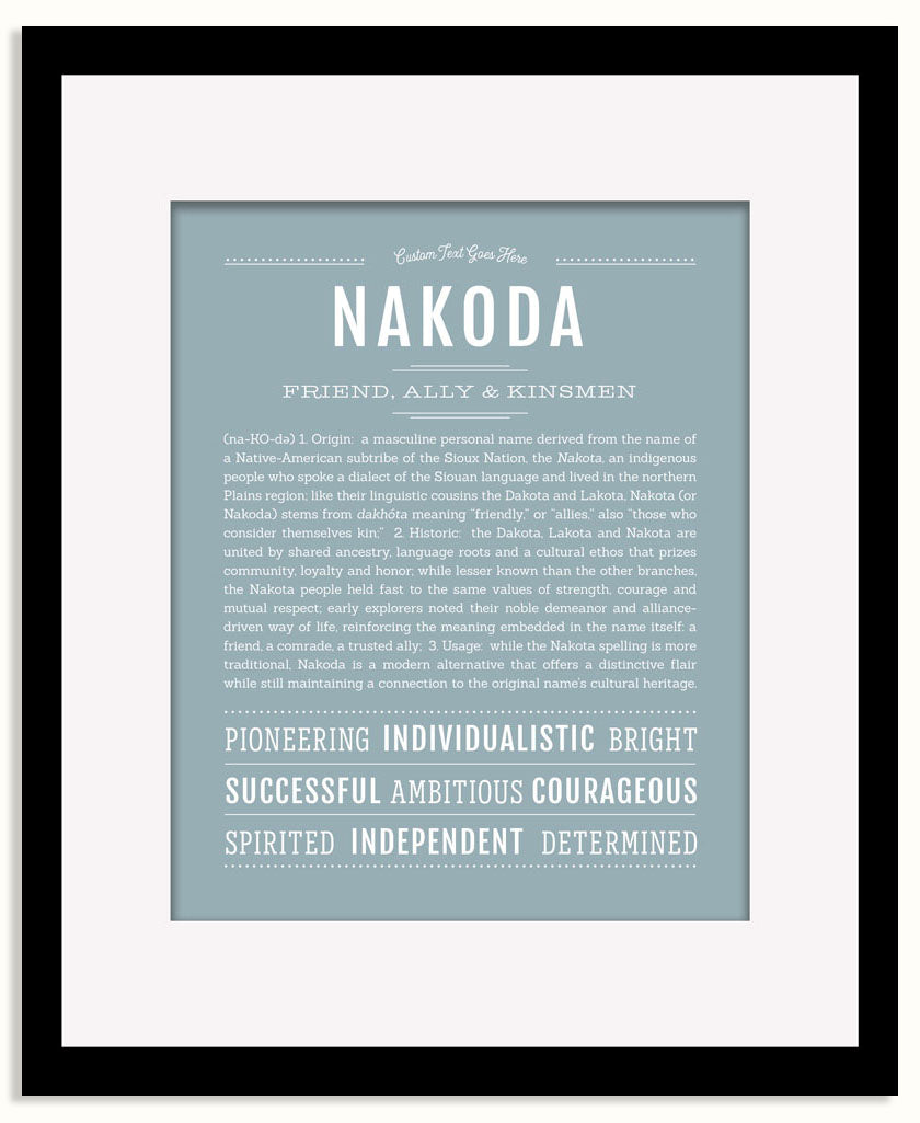 Frame Options | Powder Blue | Black Frame, Matted