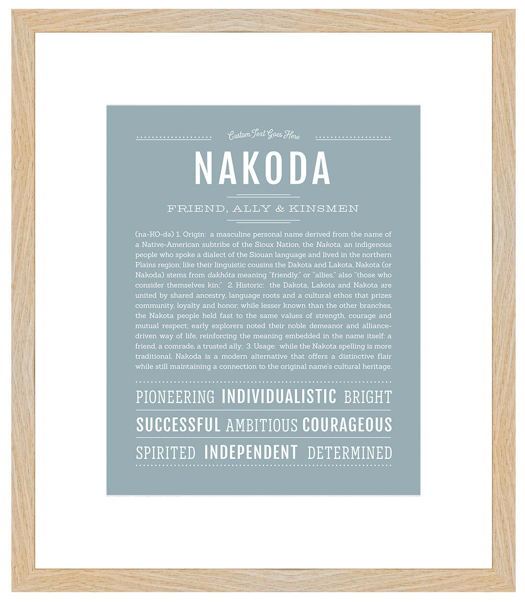 Frame Options | Powder Blue | Maple Frame, Matted